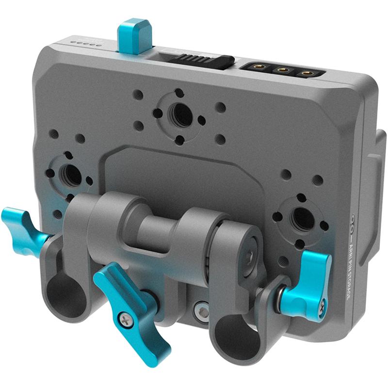 Kondor Blue V-Mount Pro Battery Plate with Swiveling Rod Block